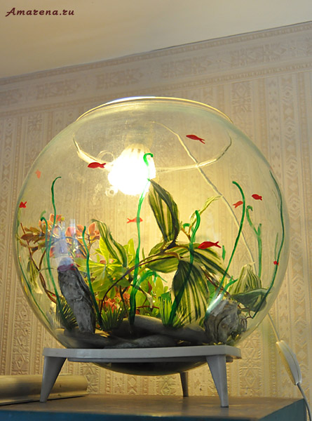 Лампа-аквариум готова